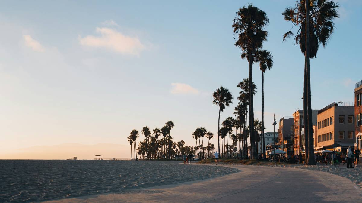 Infographic showing key Los Angeles vacation rental regulations: OSTR registration required, primary residence rule, $2k/day fines, and prohibited in certain zones like most of West LA.
